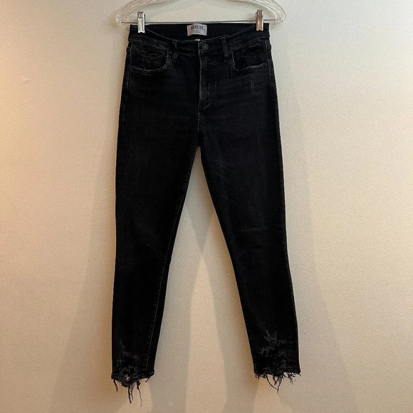 AGOLDE Sophie Crop Classic Distressed Ankle Mid Rise Skinny Jeans Women's 29 - Picture 3 of 9
